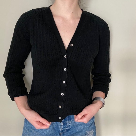 Mendocino Black Button Up Cardigan - Picture 4 of 7